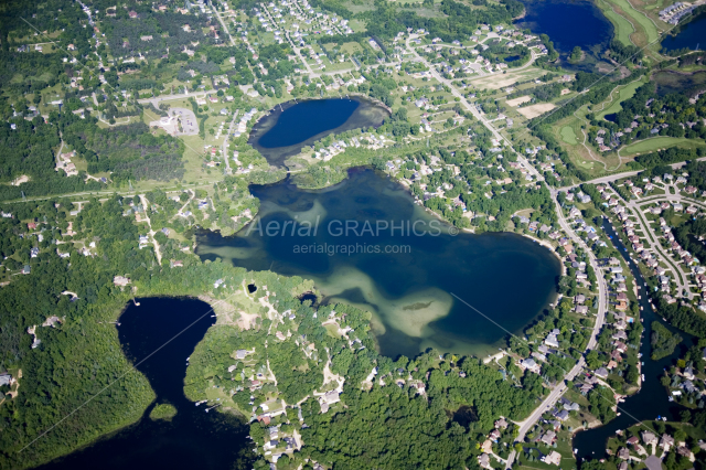 Square Lake (by Orion) in Oakland County, Michigan